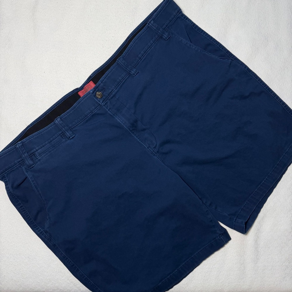 The Foundry Supply Co Mens Navy Blue Chino Shorts Size 54 Big & Tall Stretch